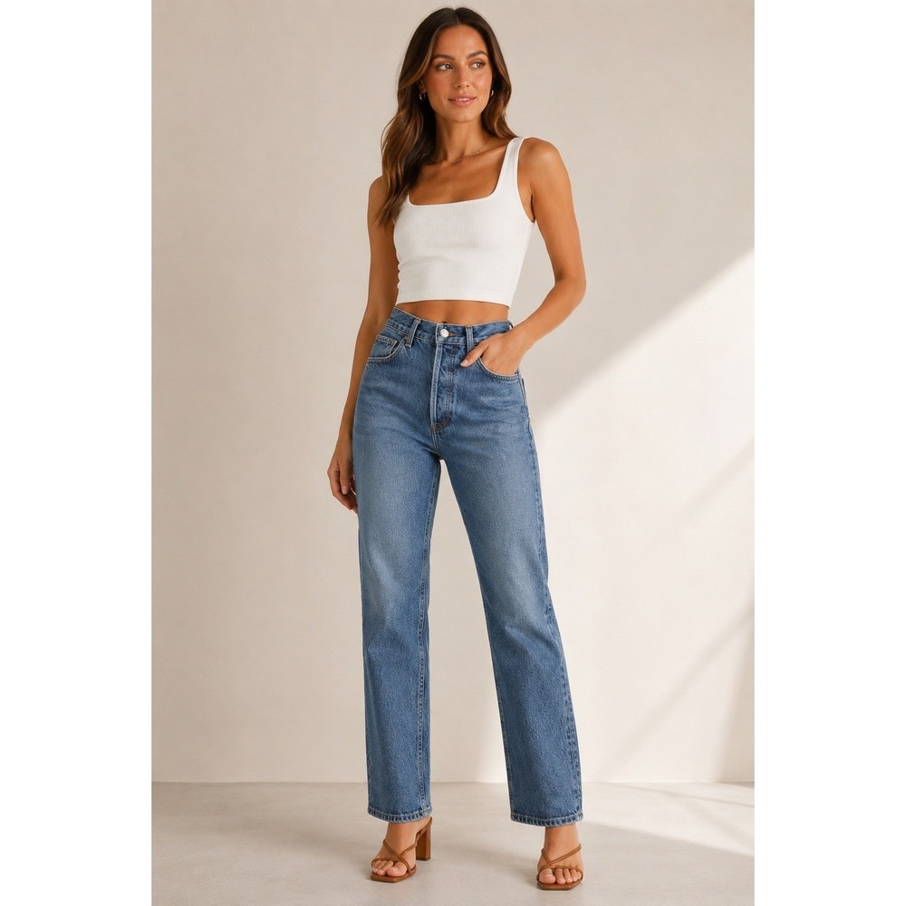 AGOLDE Fran High Rise Straight Leg Size 23 Jeans Organic Cotton